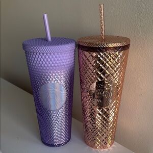 Starbucks Lavender and Copper Textured Tumblers. Brand new set of 2